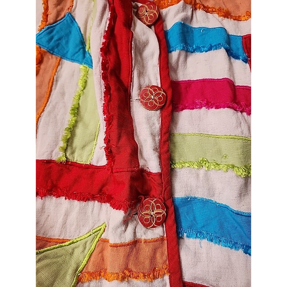 New Directions Plus Patchwork Jacket Womens 1x Li… - image 5